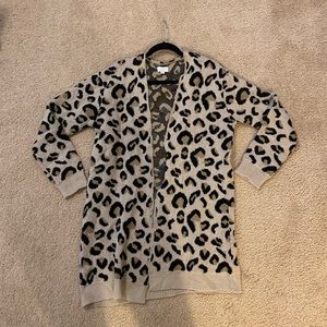 Mud Pie Women’s Leopard Print Cardigan S/M